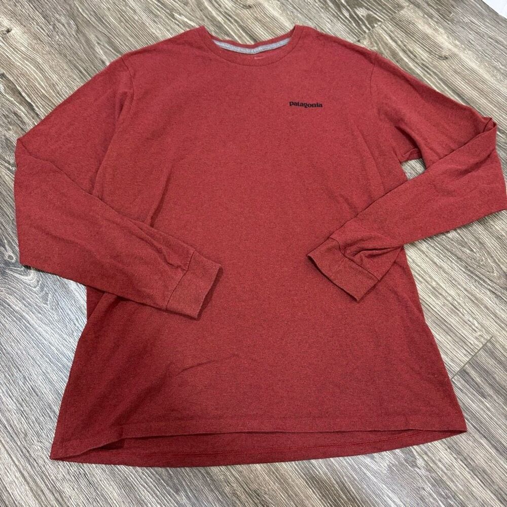 Patagonia Long Sleeve Tee in Brick Red